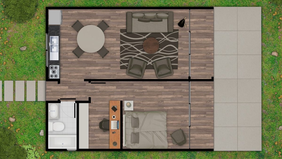 Planta del Kit 60 m²